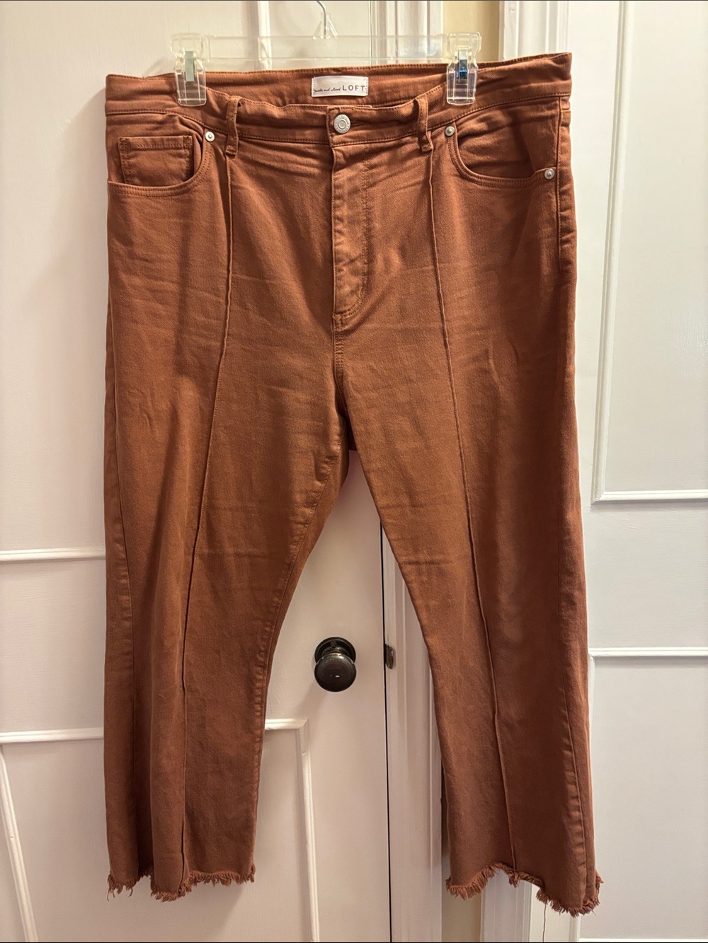 Loft kick crop Rust Brown Jeans